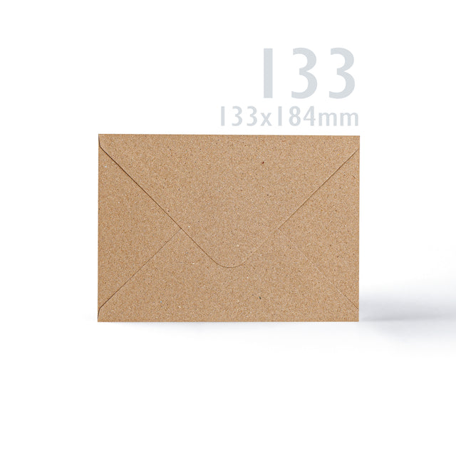 Kraft Cards & Envelopes Pack Manila 185 x 265 x 30 mm