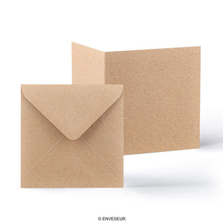 Conjunto de cartões e envelopes kraft
