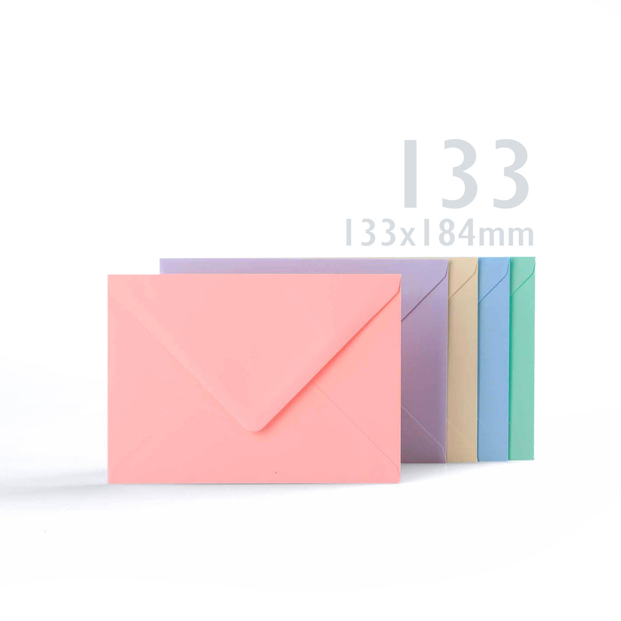 Cartões pastel sortidos 225 g/m² e envelopes 100 g/m²