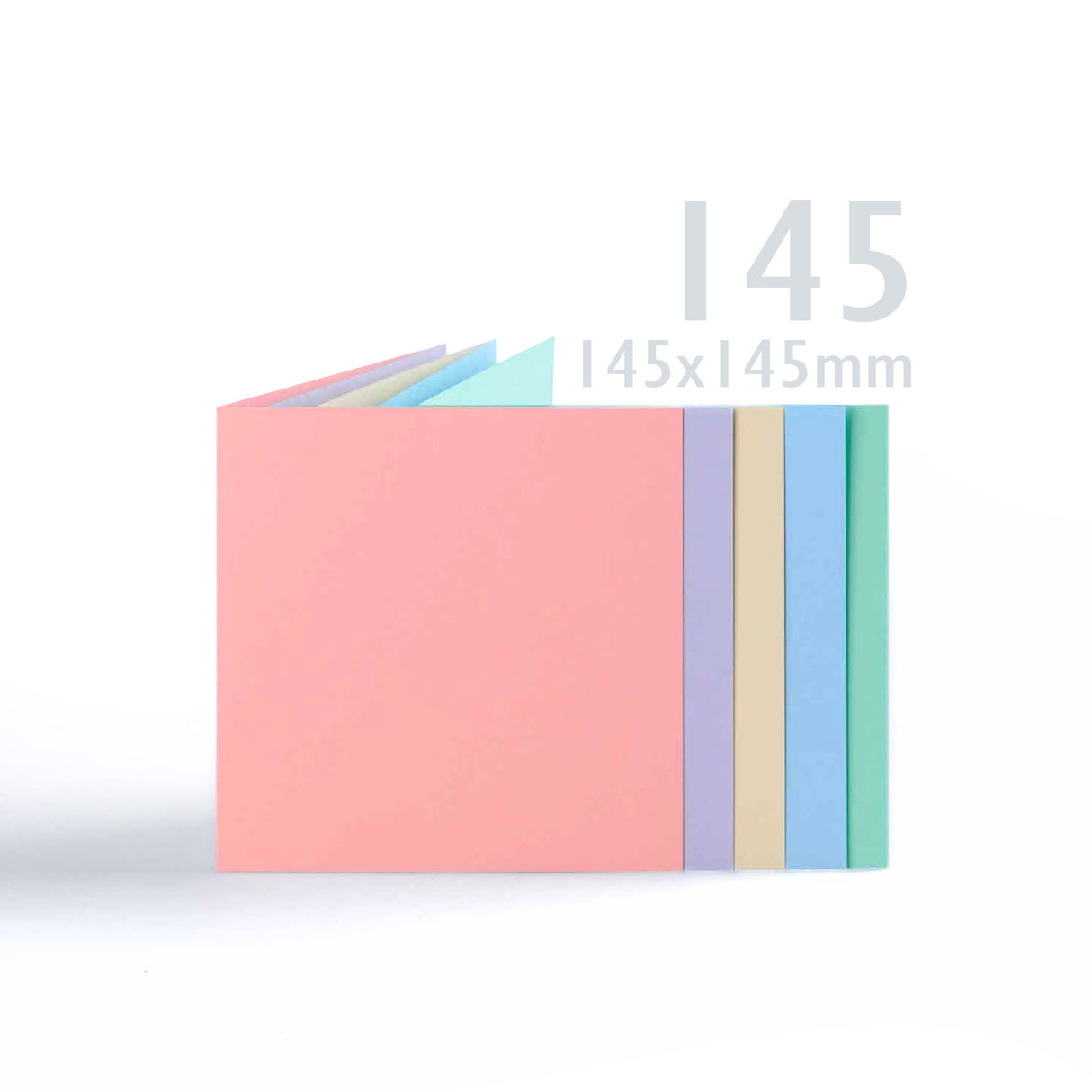 Cartões pastel sortidos 225 g/m² e envelopes 100 g/m²