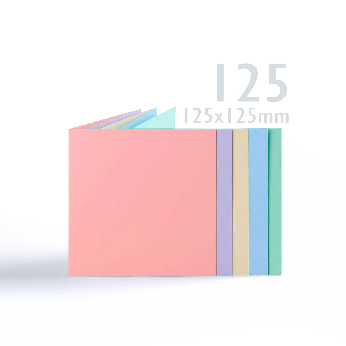 Cartões pastel sortidos 225 g/m² e envelopes 100 g/m²