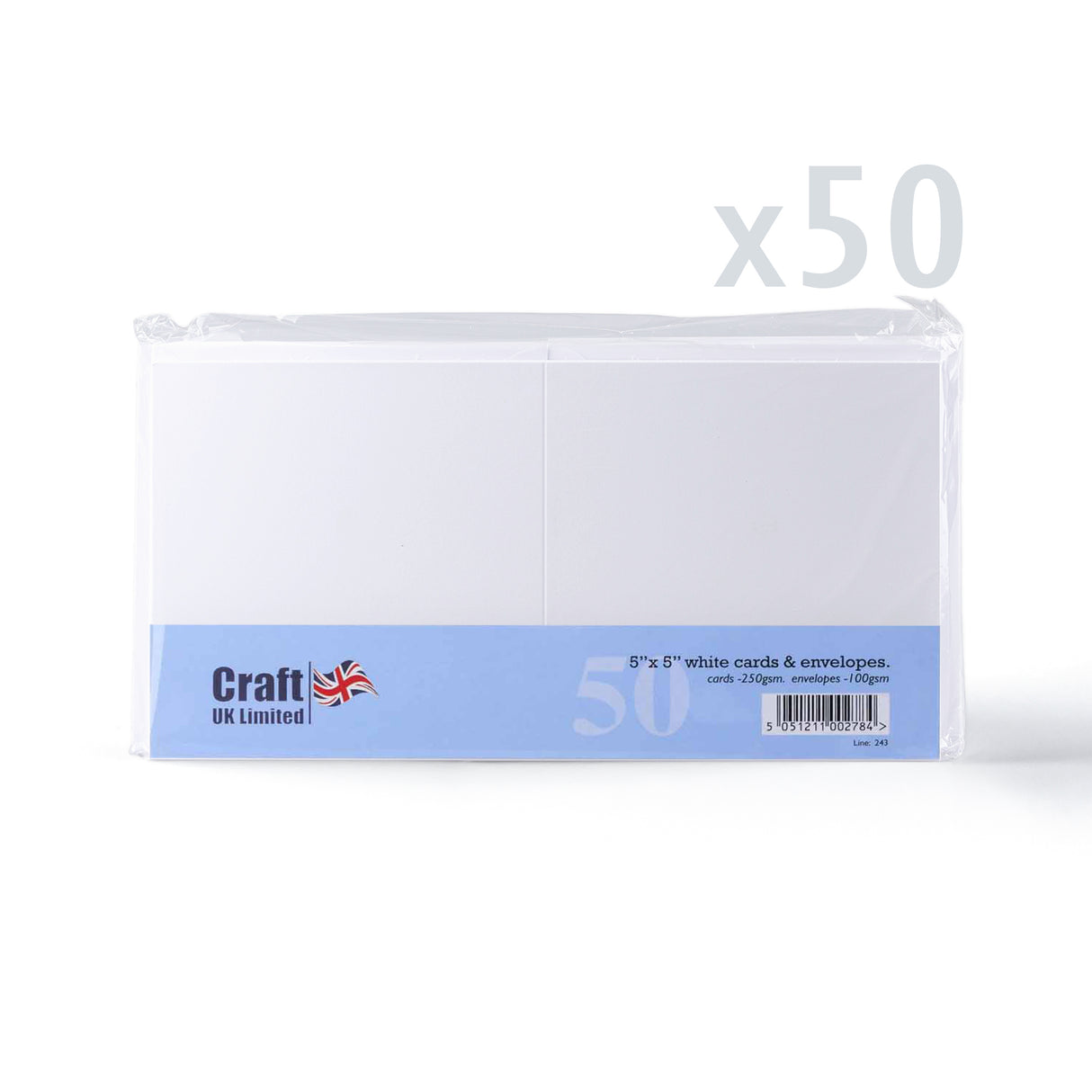 Cartões brancos lisos 250 g/m² e envelopes 100 g/m² – pack