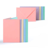 Cartões pastel sortidos 225 g/m² e envelopes 100 g/m²