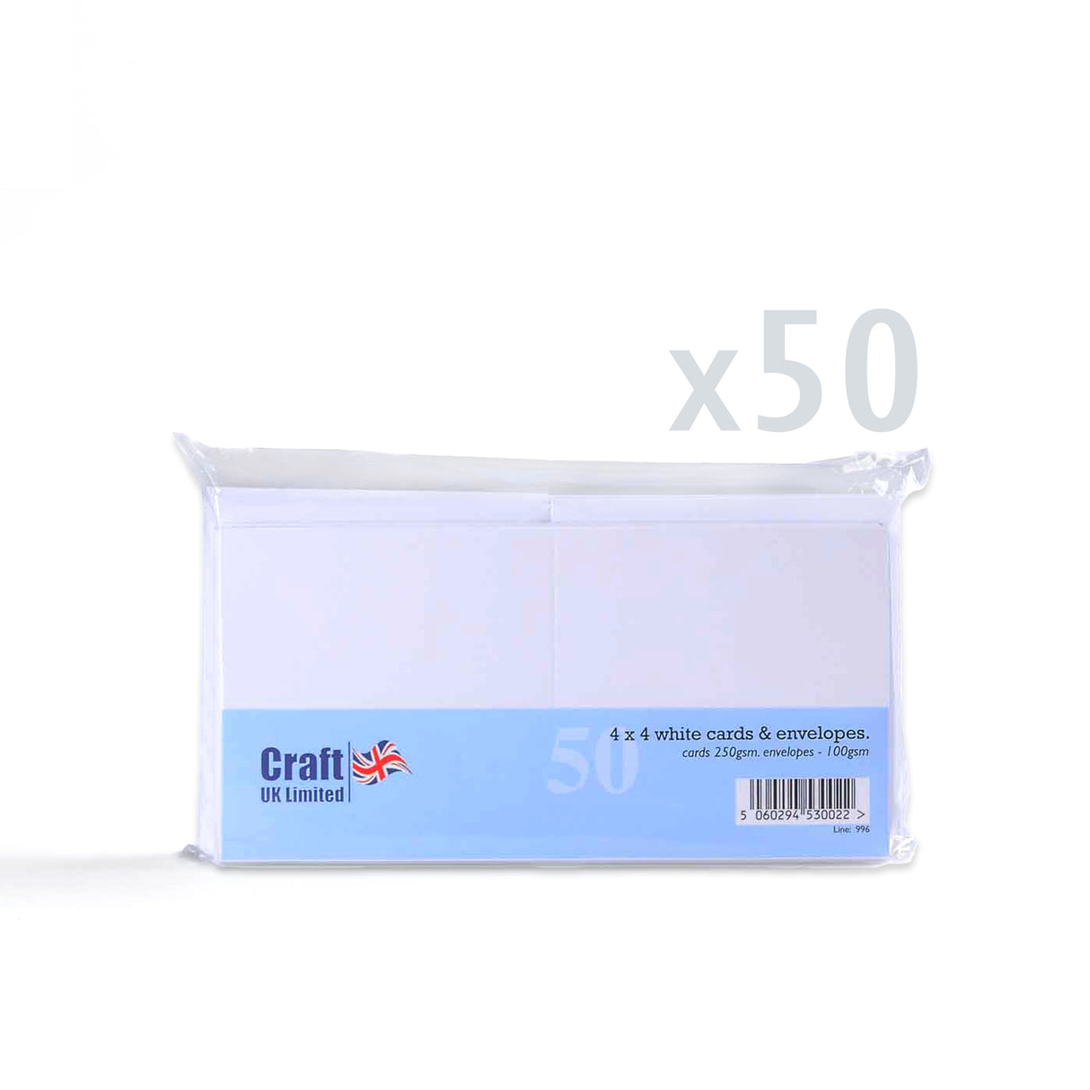 Cartões brancos lisos 250 g/m² e envelopes 100 g/m² – pack