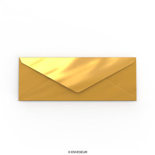 Envelope dourado metalizado 80x215 mm