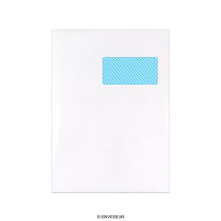 Envelope branco com janela 324x229 mm (C4)