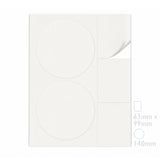 Packs de etiquetas brancas ML - 100 folhas