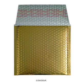 Envelopes almofadados com bolha metálica brilhante
