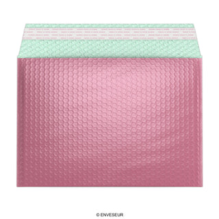 Envelopes almofadados com bolha metálica brilhante