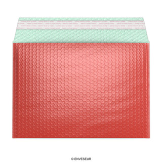 Envelopes almofadados com bolha metálica brilhante