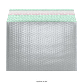 Envelopes almofadados com bolha metálica brilhante