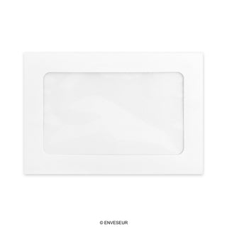 Envelope branco com janela panorâmica 162x229 mm (C5)