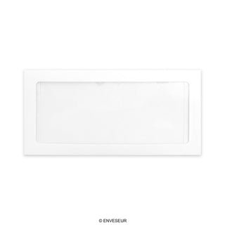 Envelope branco com janela panorâmica 110x220 mm (DL)