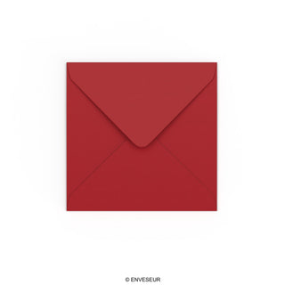 Envelope vermelho escuro 130x130 mm