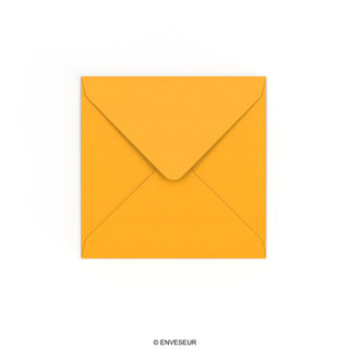 Envelope amarelo mostarda 130x130 mm