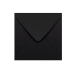 Envelope preto com aba em V 155×155 mm