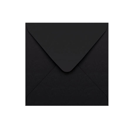 Envelope preto com aba em V 155×155 mm