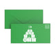 Christmas Santa Clause Envelopes Dark Green 110 x 220 mm (DL)