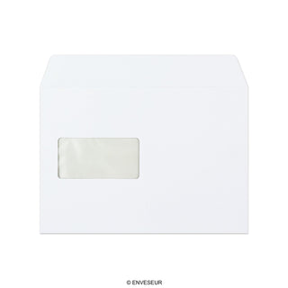 Envelope branco com janela 162x229 mm (C5)