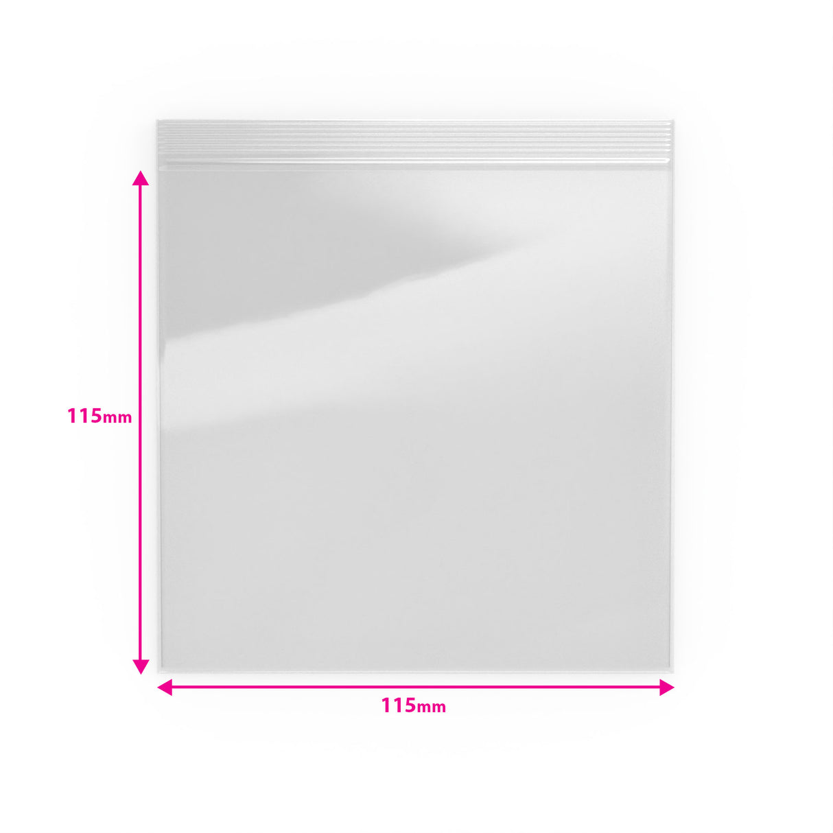 Saco de plástico transparente com fecho zip