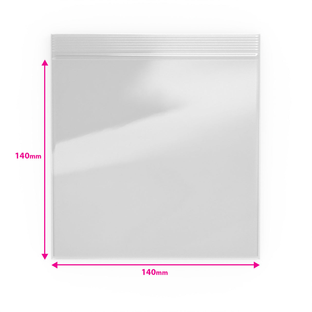 Saco de plástico transparente com fecho zip