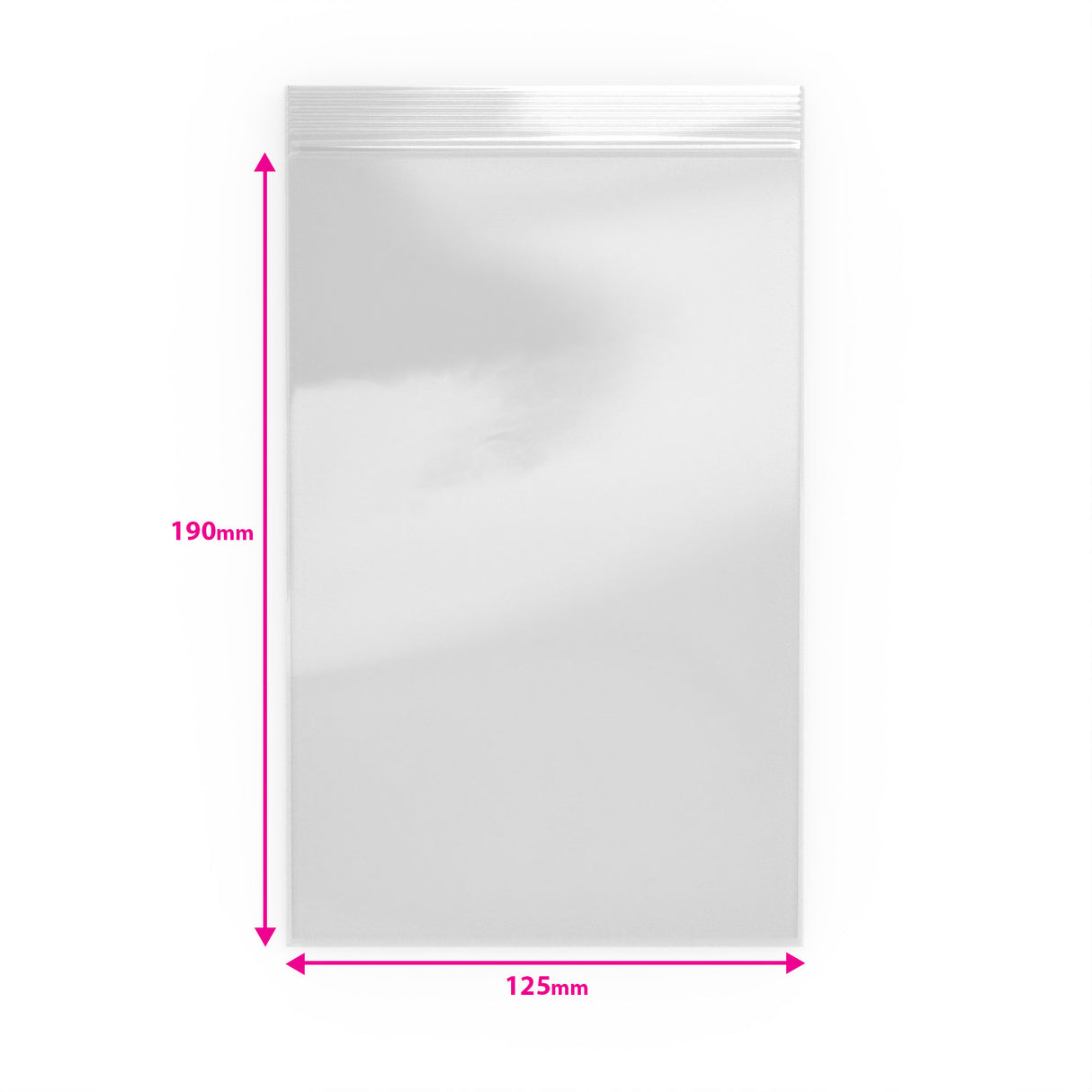 Saco de plástico transparente com fecho zip