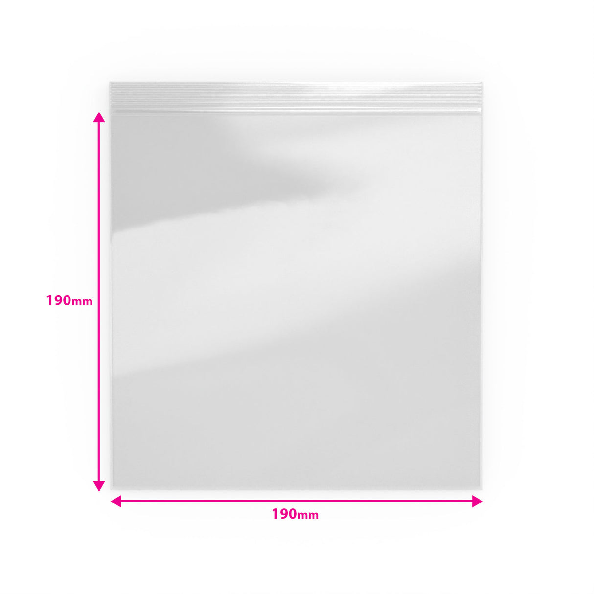 Saco de plástico transparente com fecho zip