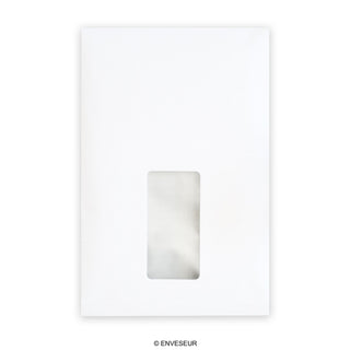 Envelope branco com reforço e janela 229x162x25 mm (C5)