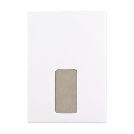 Envelope Branco com Cartolina ao Dorso e Janela 229x162 mm (C5)