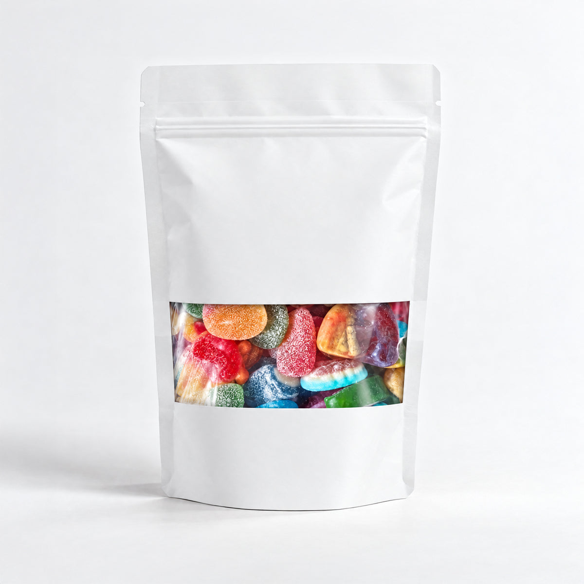 Saco Doypack para comida com janela