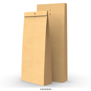 Saco de amostra kraft com orifícios 345x140x45mm