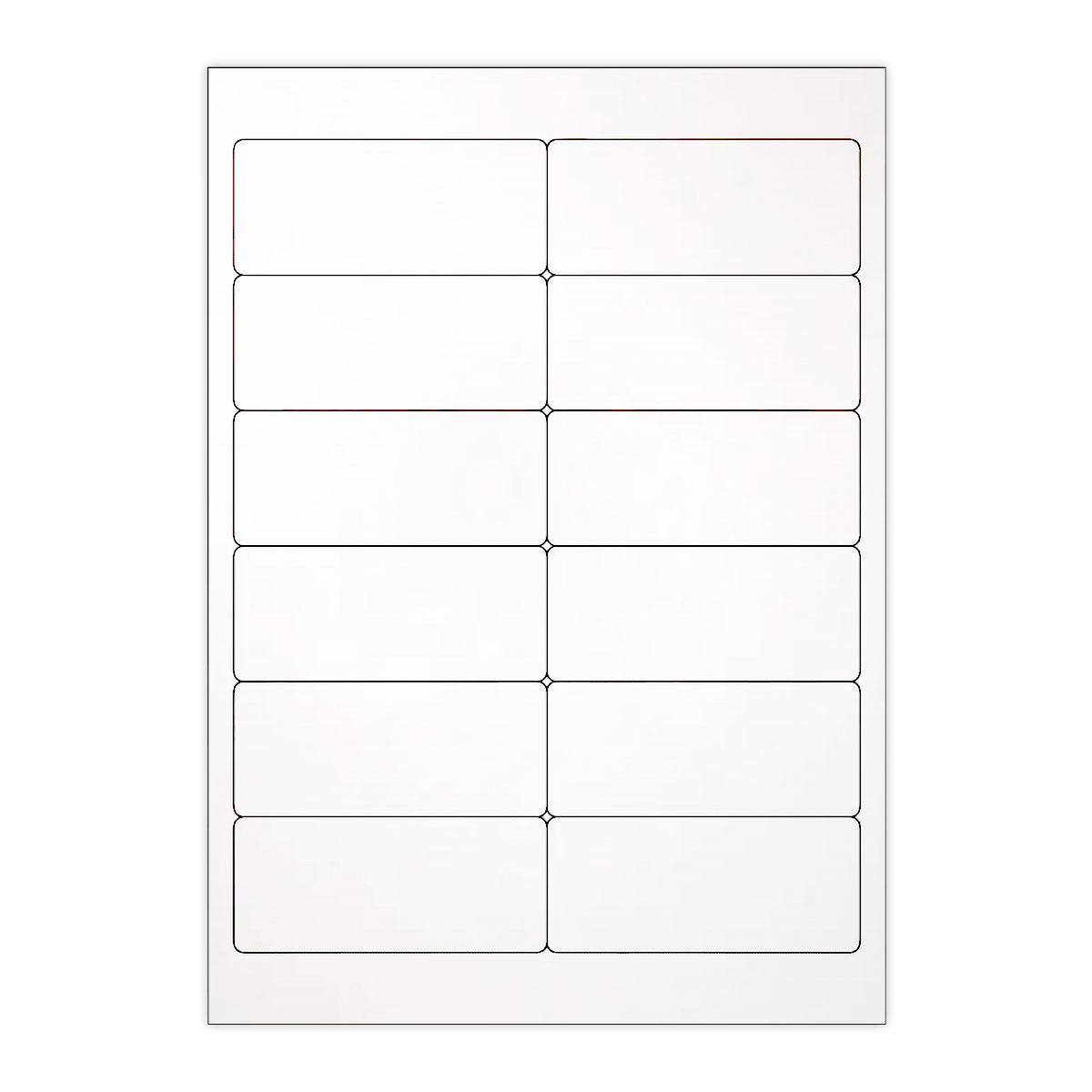 Etiquetas adesivas brancas e transparentes