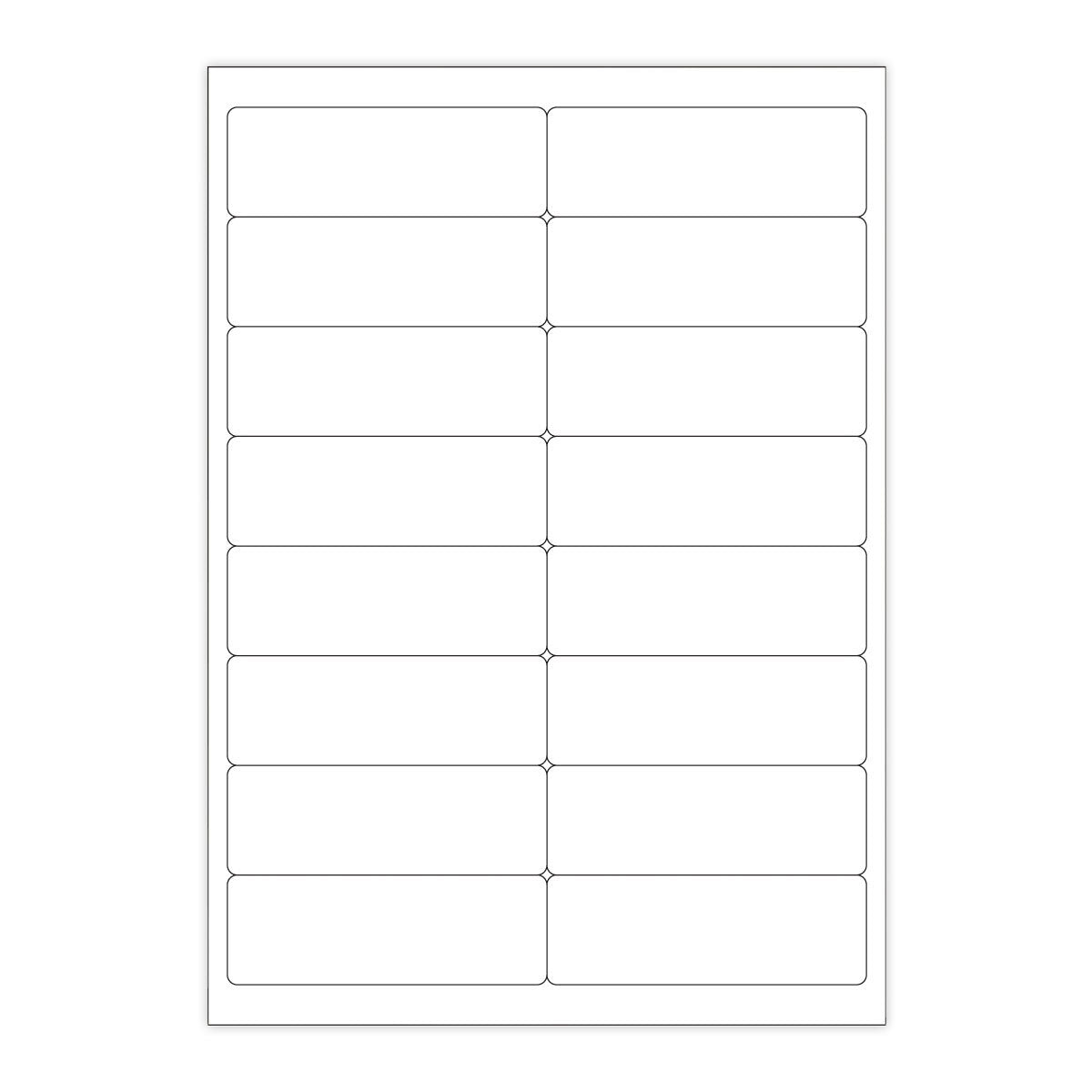 Etiquetas adesivas brancas e transparentes