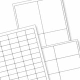 Etiquetas adesivas brancas e transparentes