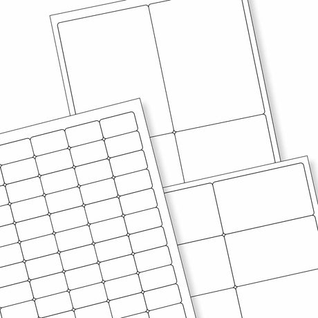 Etiquetas adesivas brancas e transparentes