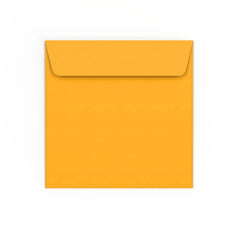 Envelope amarelo mostarda 155x155 mm