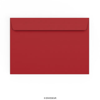 Envelope vermelho escuro 162x229 mm (C5)