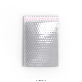 Envelopes almofadados com bolha metálica brilhante