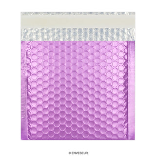Envelopes almofadados com bolha metálica fosca