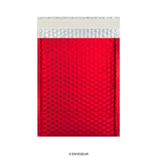 Envelopes almofadados com bolha metálica fosca