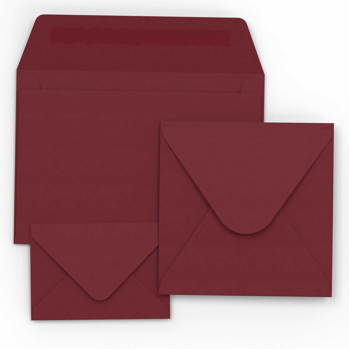Envelopes cor de bordeaux