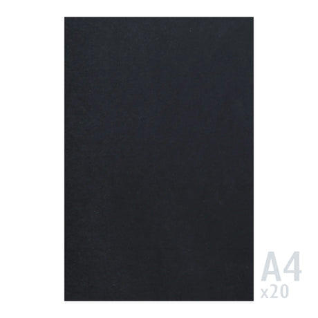 Papel preto 225g/m² - 20 folhas A4