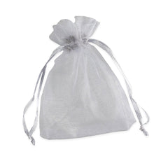 Organza Bags Grey 90 x 70 mm