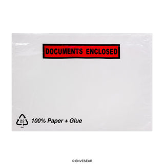 Sacos de papel adesivo para documentos com impressão