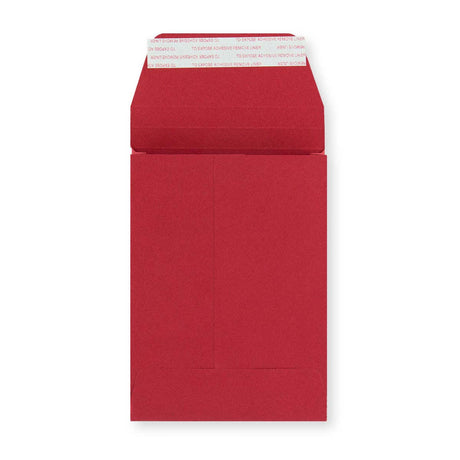 Envelope vermelho de alto gramagem com reforço 162x114x25 mm (C6)