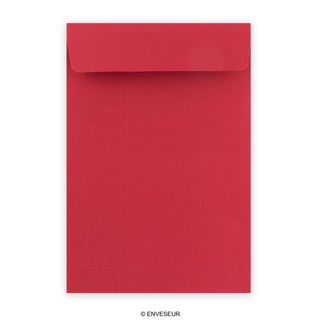 Envelope vermelho de alto gramagem com reforço 324x229x25 mm (C4)