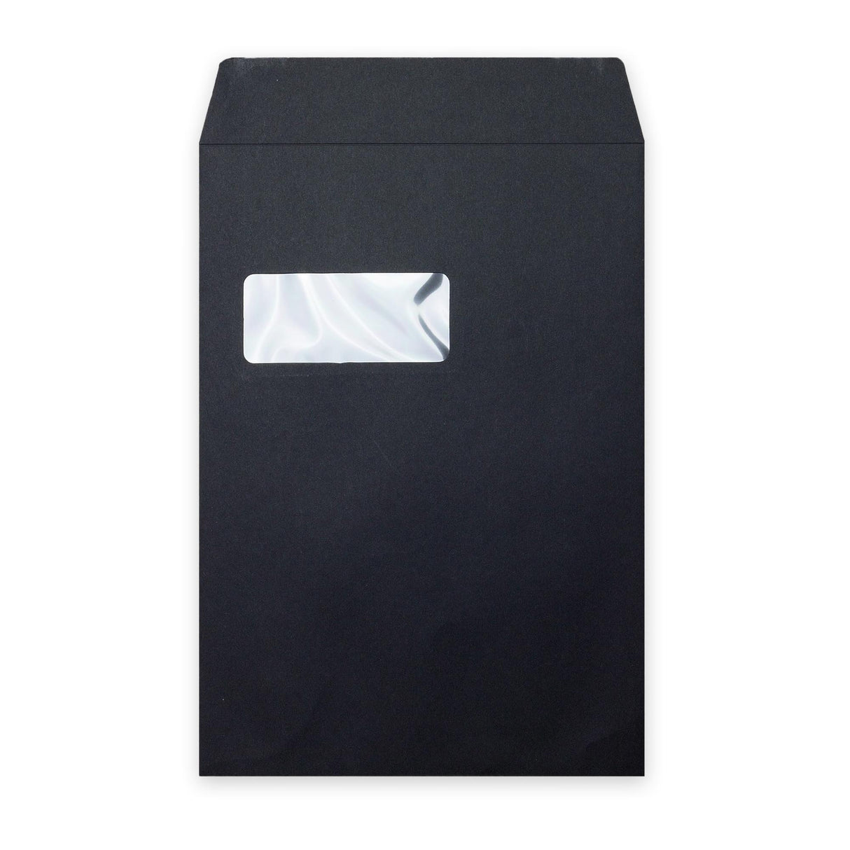 Envelope preto de alto gramagem com janela 324x229 mm (C4)