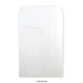 324x229 mm (C4) White envelope de papelão com janela