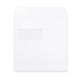 Envelope branco de alto gramagem com janela 220x220 mm