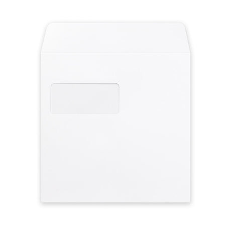 Envelope branco de alto gramagem com janela 220x220 mm